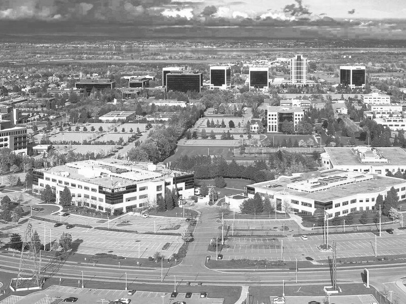 Aerial view of the Kanata North tech park